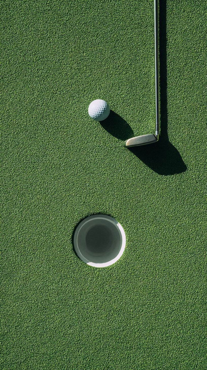 Aerial putt view